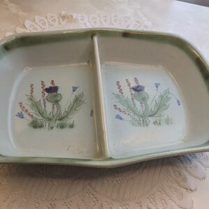 Floral Divided Ceramic Dish